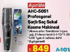 APRİLLA AHC-5051 PROFESYONEL ŞARJLI SAÇ SAKAL KESME MAKİNESİ fiyat ve kampanya bilgisi